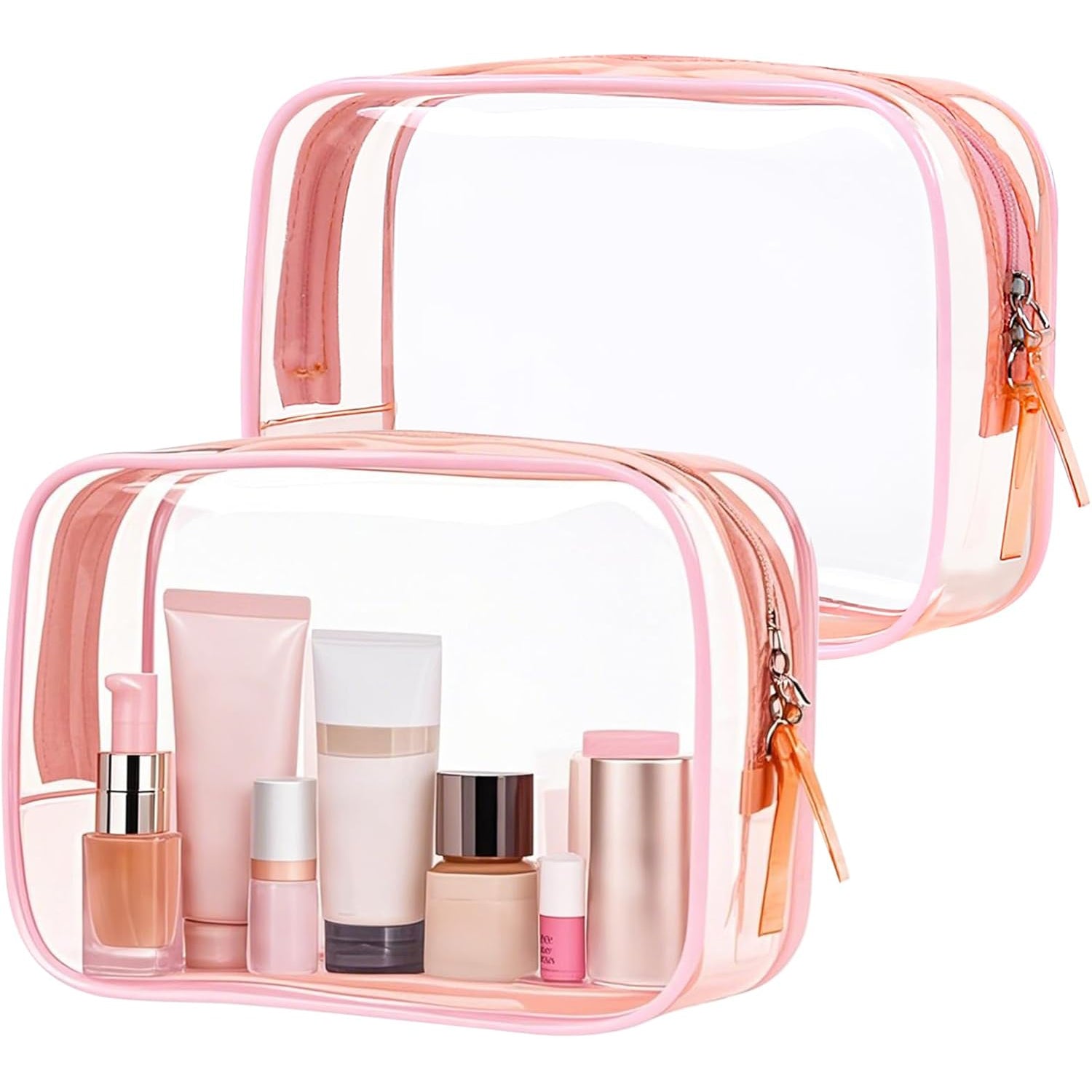 Custom Logo Clear Travel Toiletry Bags – Portable PVC Waterproof Makeup Organizer