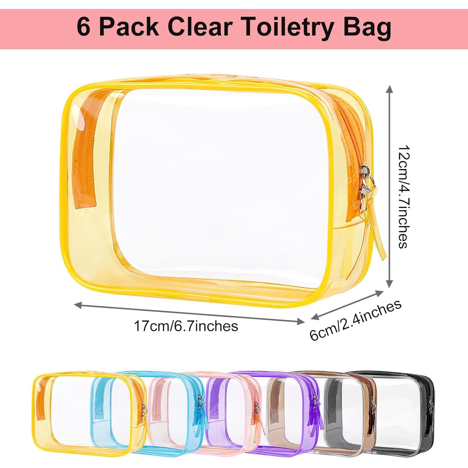 Custom Logo Clear Travel Toiletry Bags – Portable PVC Waterproof Makeup Organizer