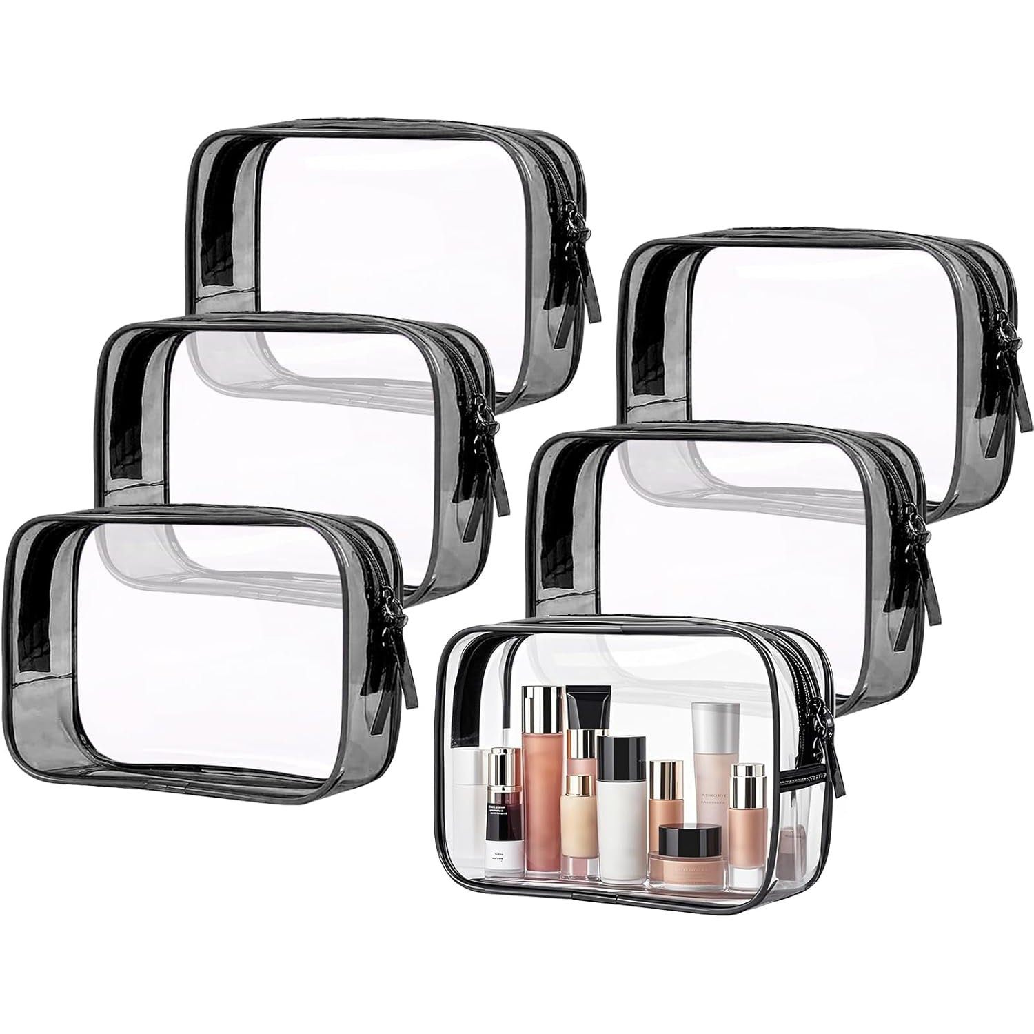 Custom Logo Clear Travel Toiletry Bags – Portable PVC Waterproof Makeup Organizer