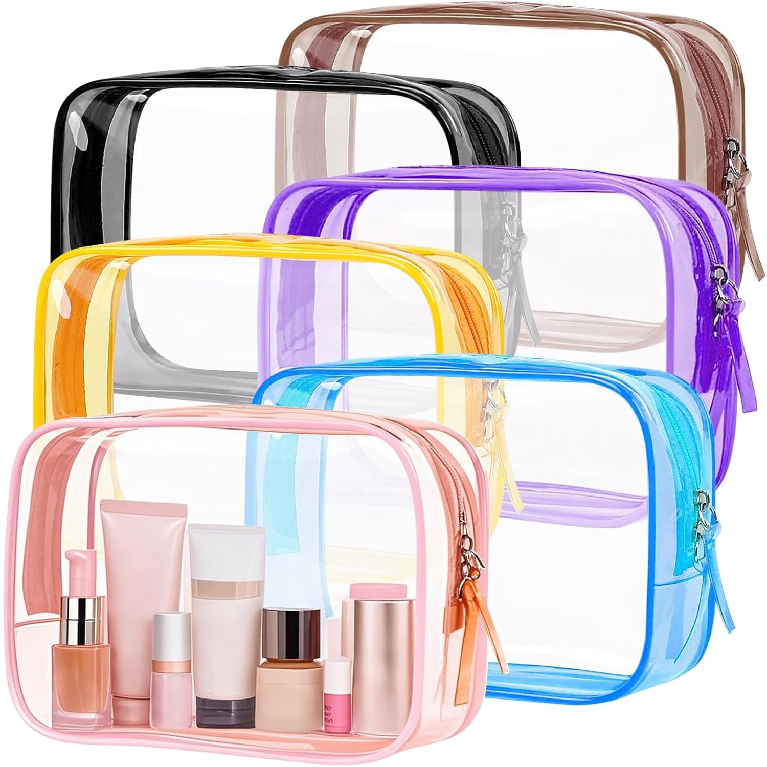 Custom Logo Clear Travel Toiletry Bags – Portable PVC Waterproof Makeup Organizer