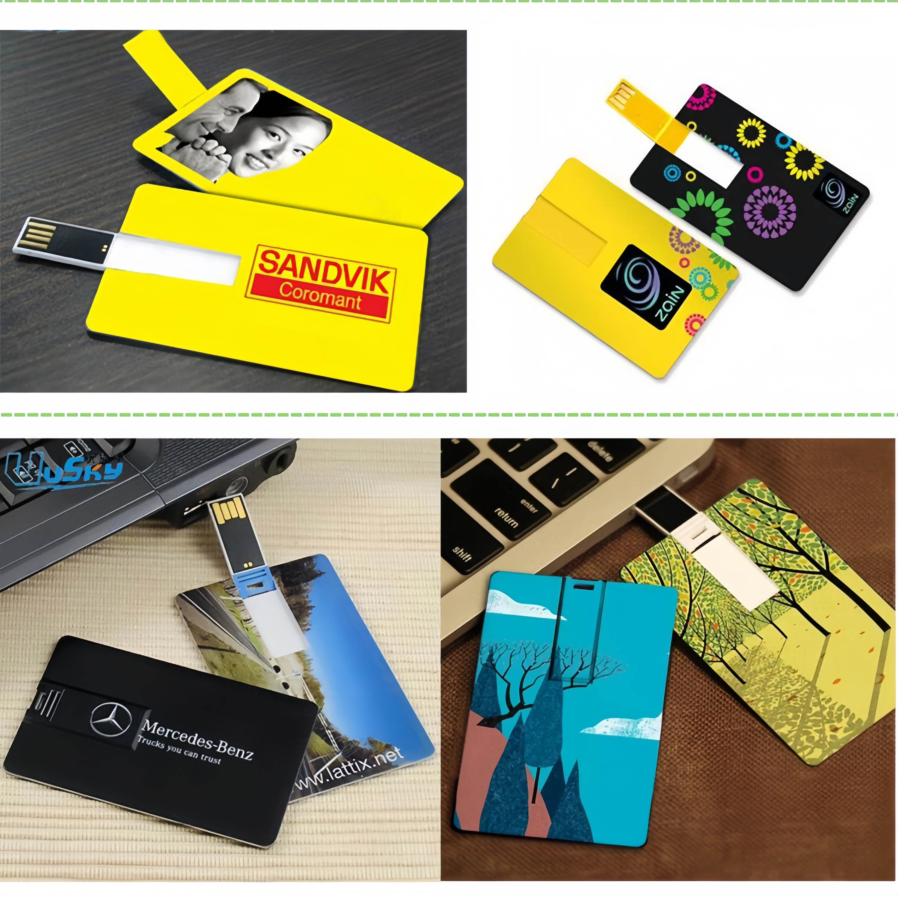 Custom Business Card USB Flash Drive Branded Card 2.0 2G 4G 8G 32G USB Flash Drive