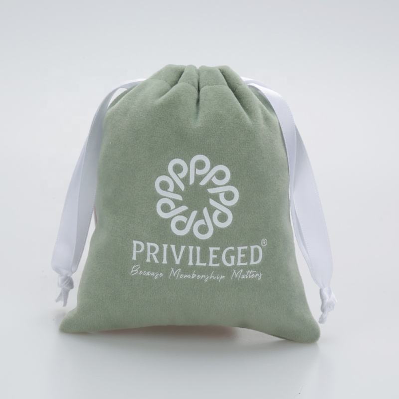 Custom Logo Velvet Drawstring Bags for Jewelry, Gifts, and Accessories