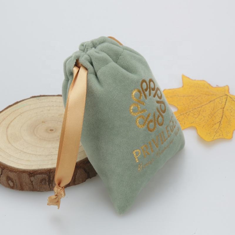 Custom Logo Velvet Drawstring Bags for Jewelry, Gifts, and Accessories