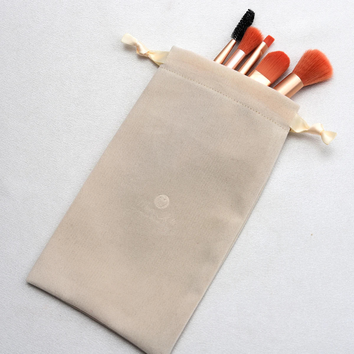 Custom Logo Velvet Drawstring Bags for Cosmetic Brush or Glasses