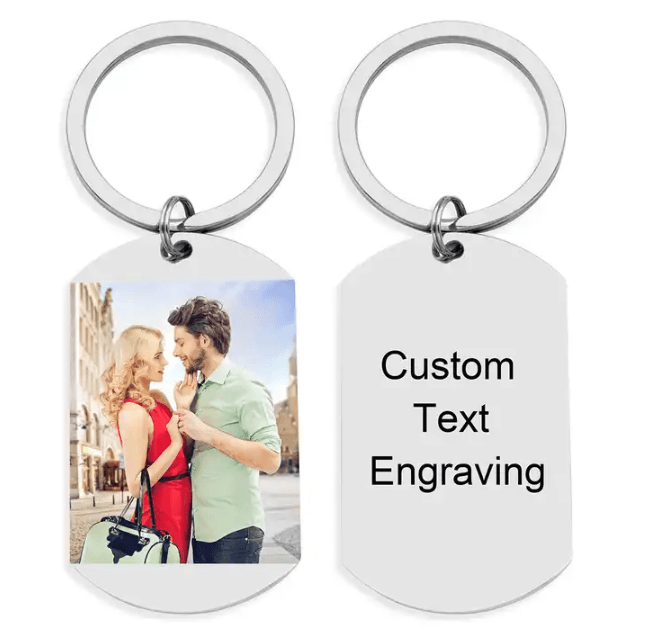 Custom Metal Keychains Any Shape Wedding Gift | Stainless Steel Keyring Promotional Products Pet Dog ID Tag