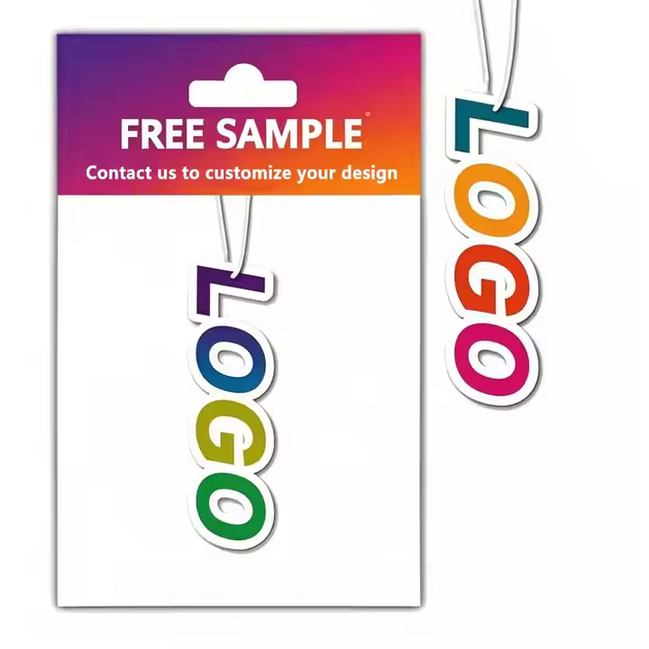 Custom Air Freshener Car Hang Scent Logo Freshener With Header Card Option