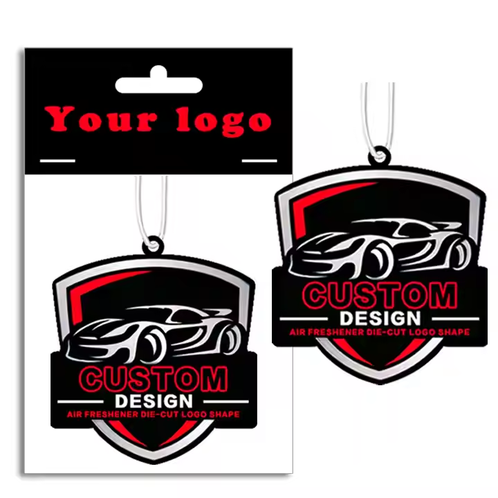 Bulk Personalized Custom Logo Car Air Freshener Logo Printed Car Decor Air Freshener