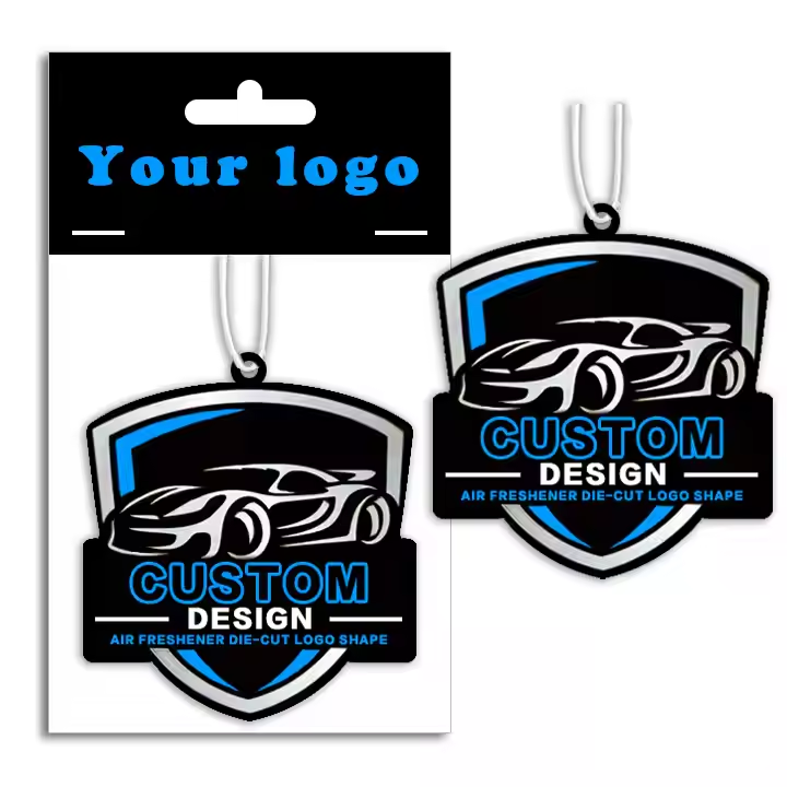 Bulk Personalized Custom Logo Car Air Freshener Logo Printed Car Decor Air Freshener