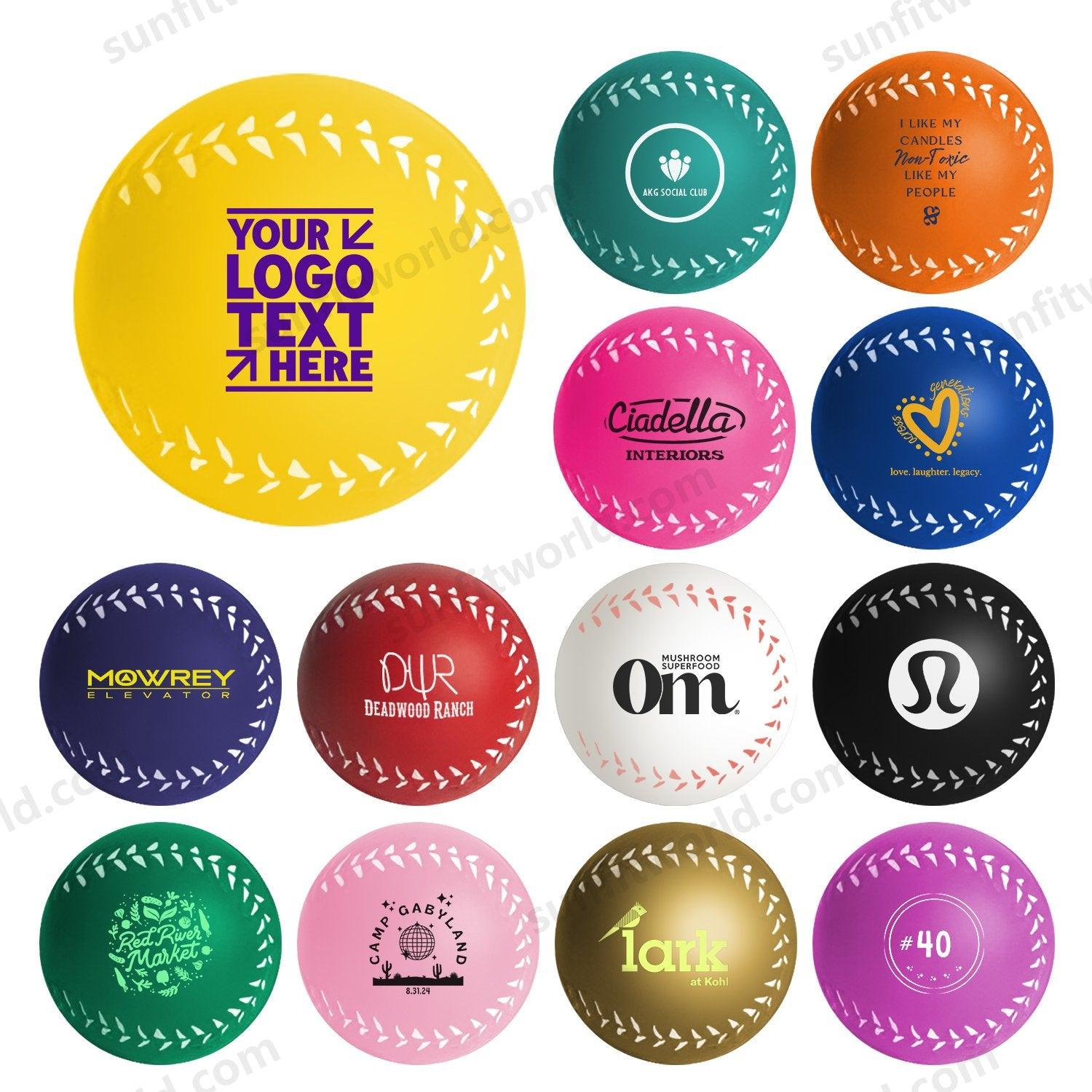 Personalized Brand Logo Baseball Stress Relievers Balls For Giveaways