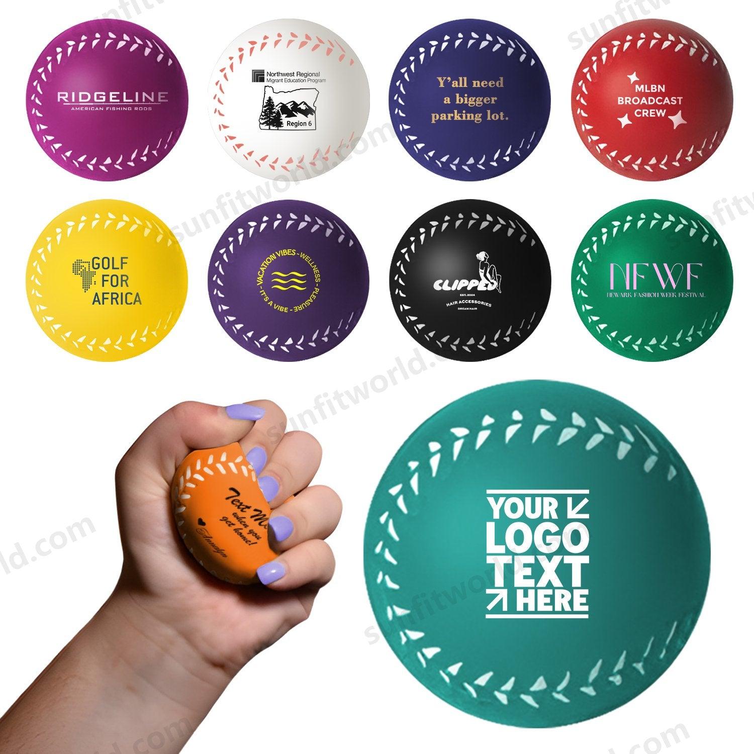Personalized Brand Logo Baseball Stress Relievers Balls For Giveaways