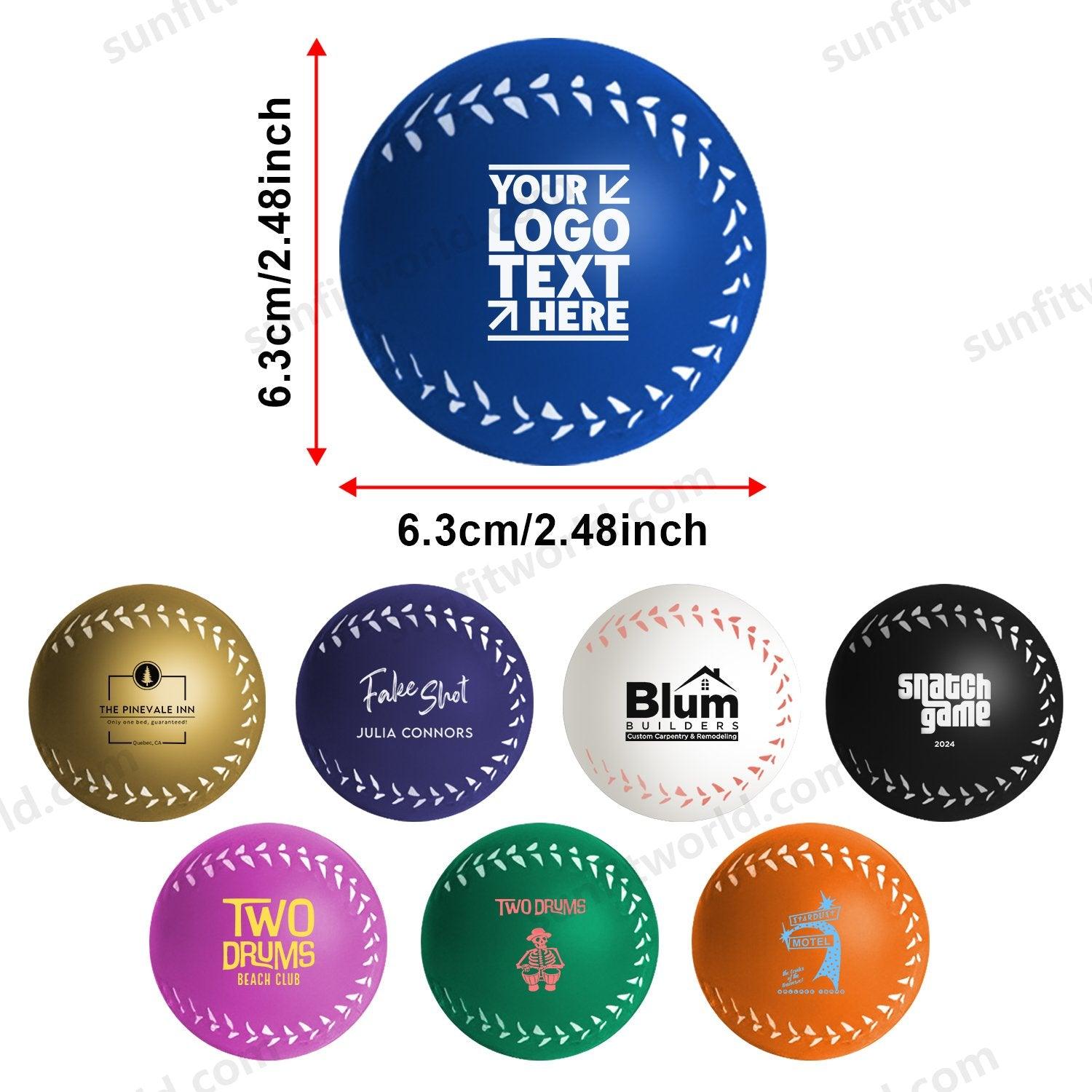 Personalized Brand Logo Baseball Stress Relievers Balls For Giveaways