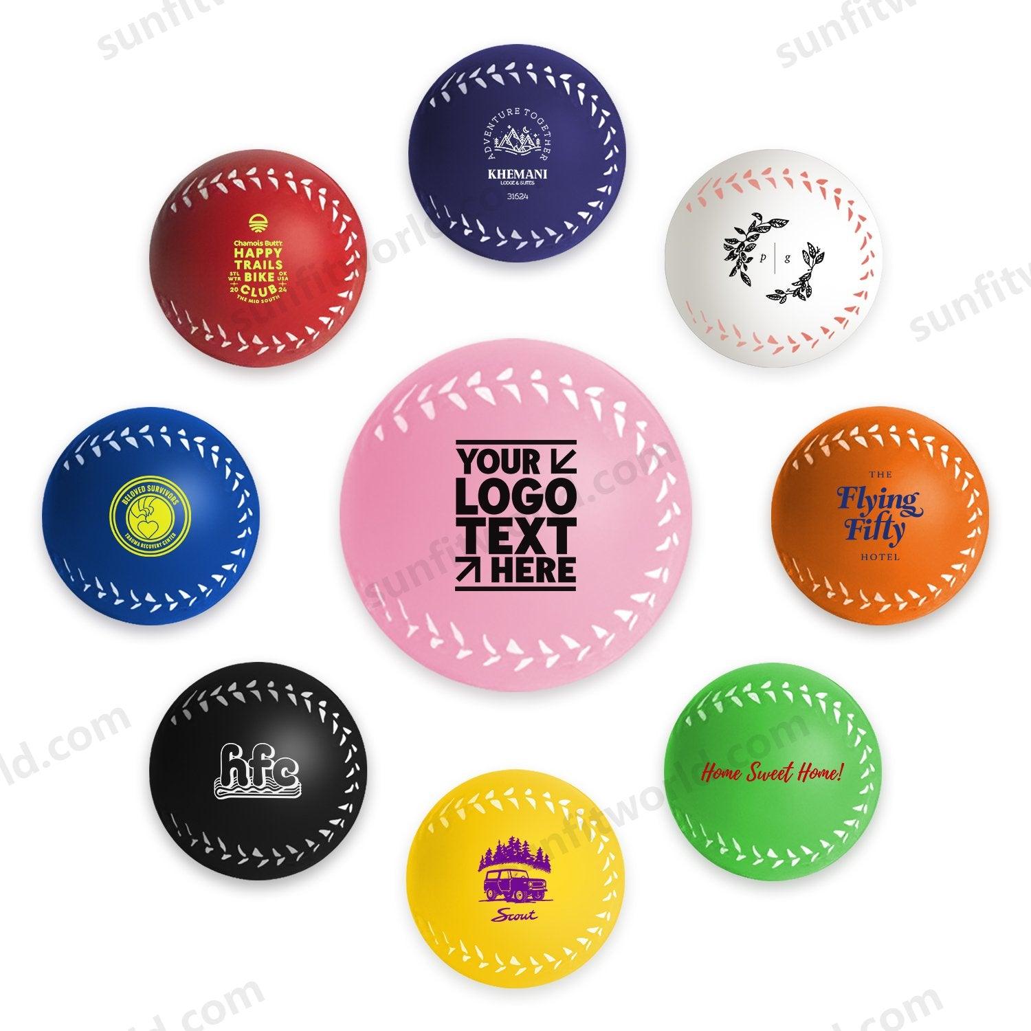 Personalized Brand Logo Baseball Stress Relievers Balls For Giveaways