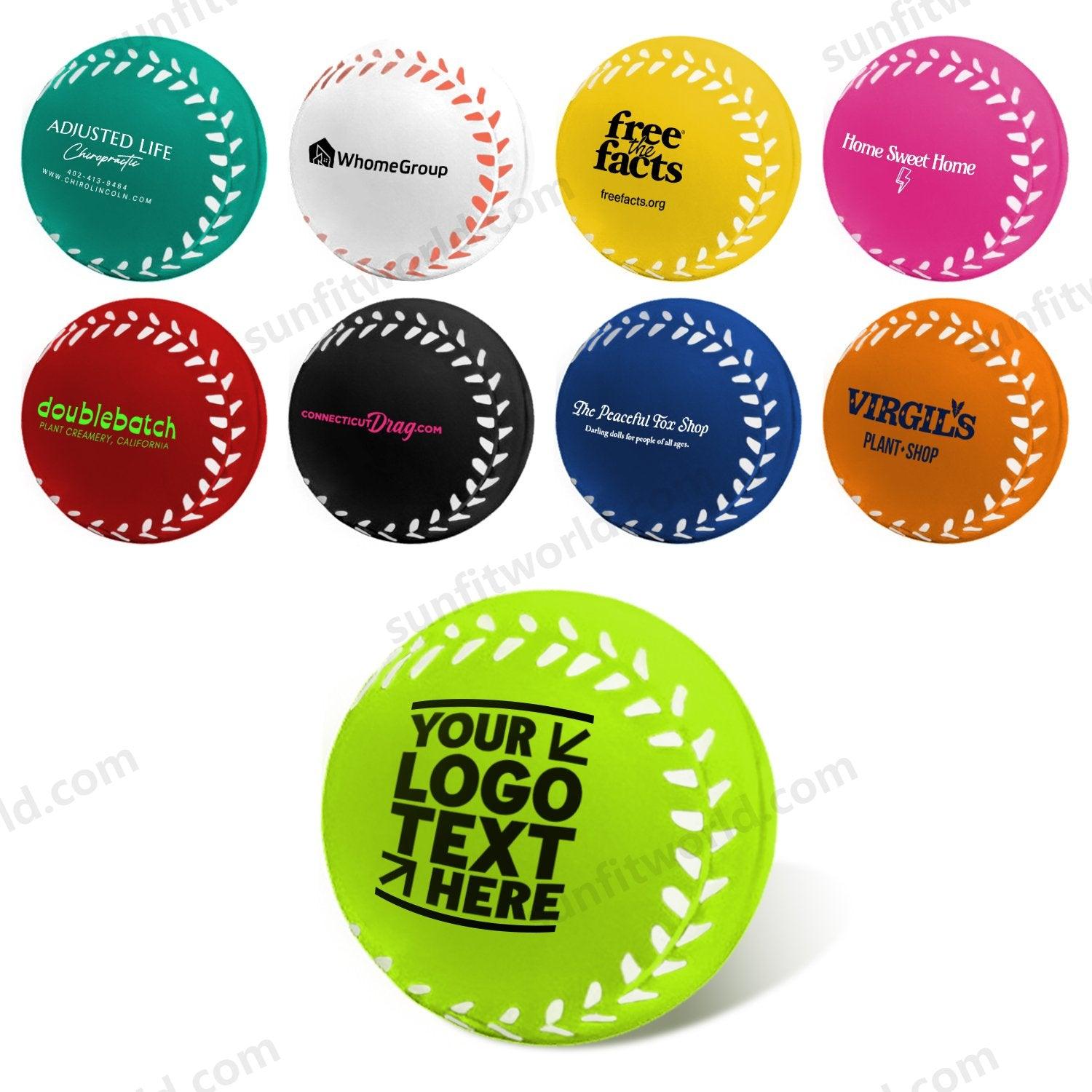 Personalized Brand Logo Baseball Stress Relievers Balls For Giveaways