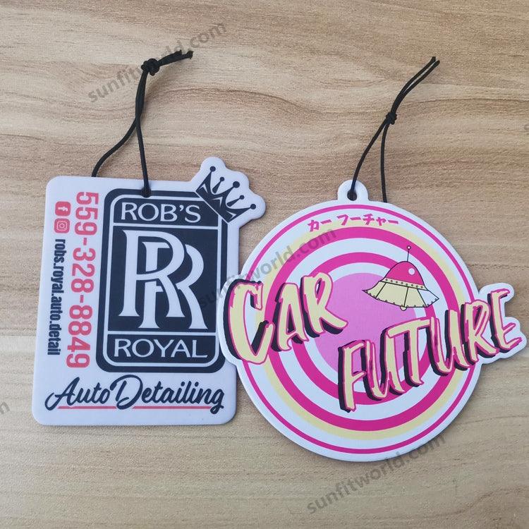 Custom Air Freshener Car Hang Scent Logo Freshener With Header Card Option