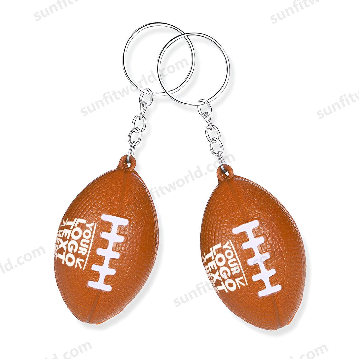 Bulk Custom Sports Ball Keychain Soccer Baseball Stress Relievers