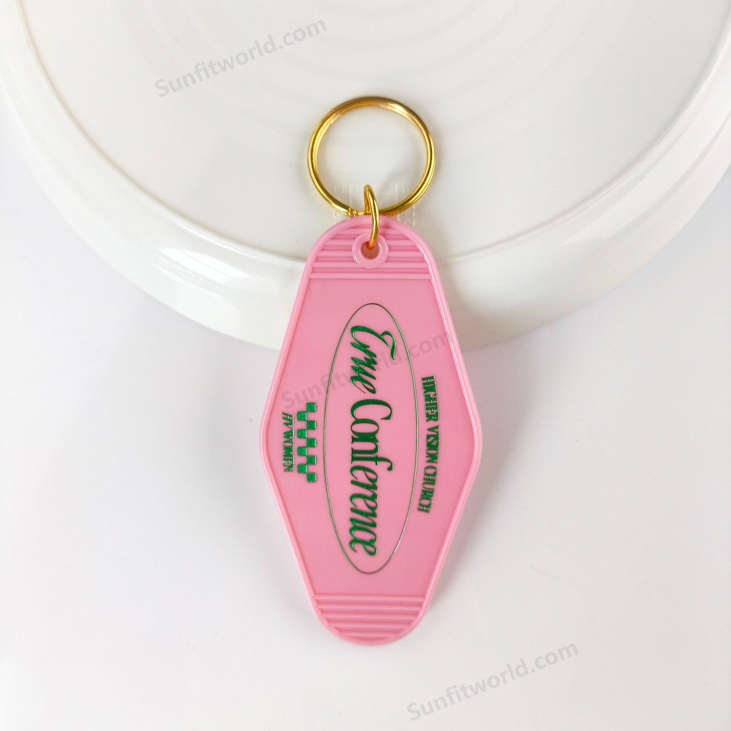 Bulk Custom Gold Foiled Keychain For Business Promotional Gift