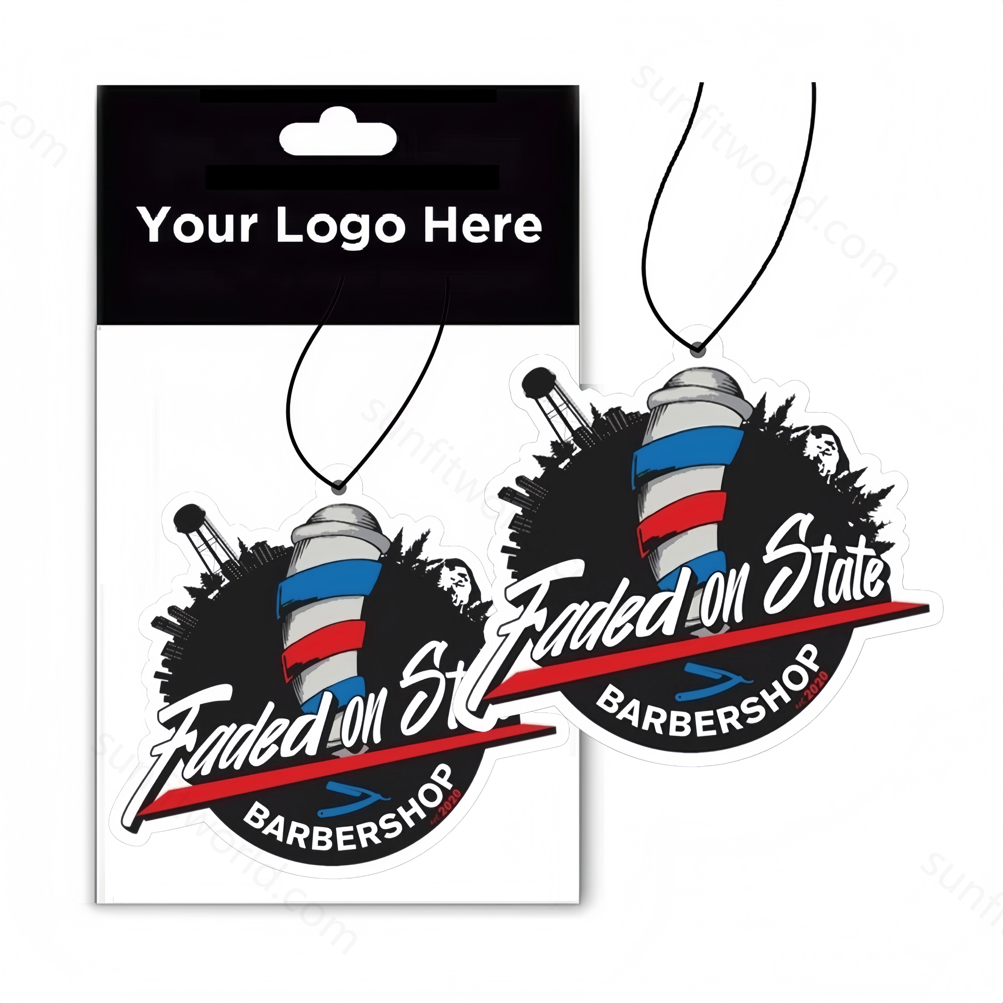 Bulk Personalized Custom Logo Car Air Freshener Logo Printed Car Decor Air Freshener