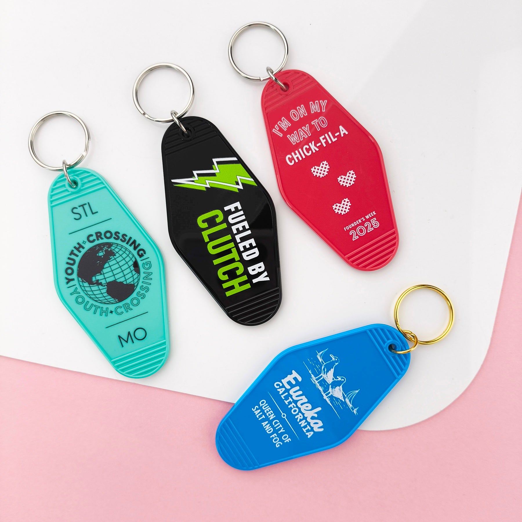 Wholesale Custom UV Keychains For Business Gifts | Hotel Key Ring Cute Keychains For Motel Luggage