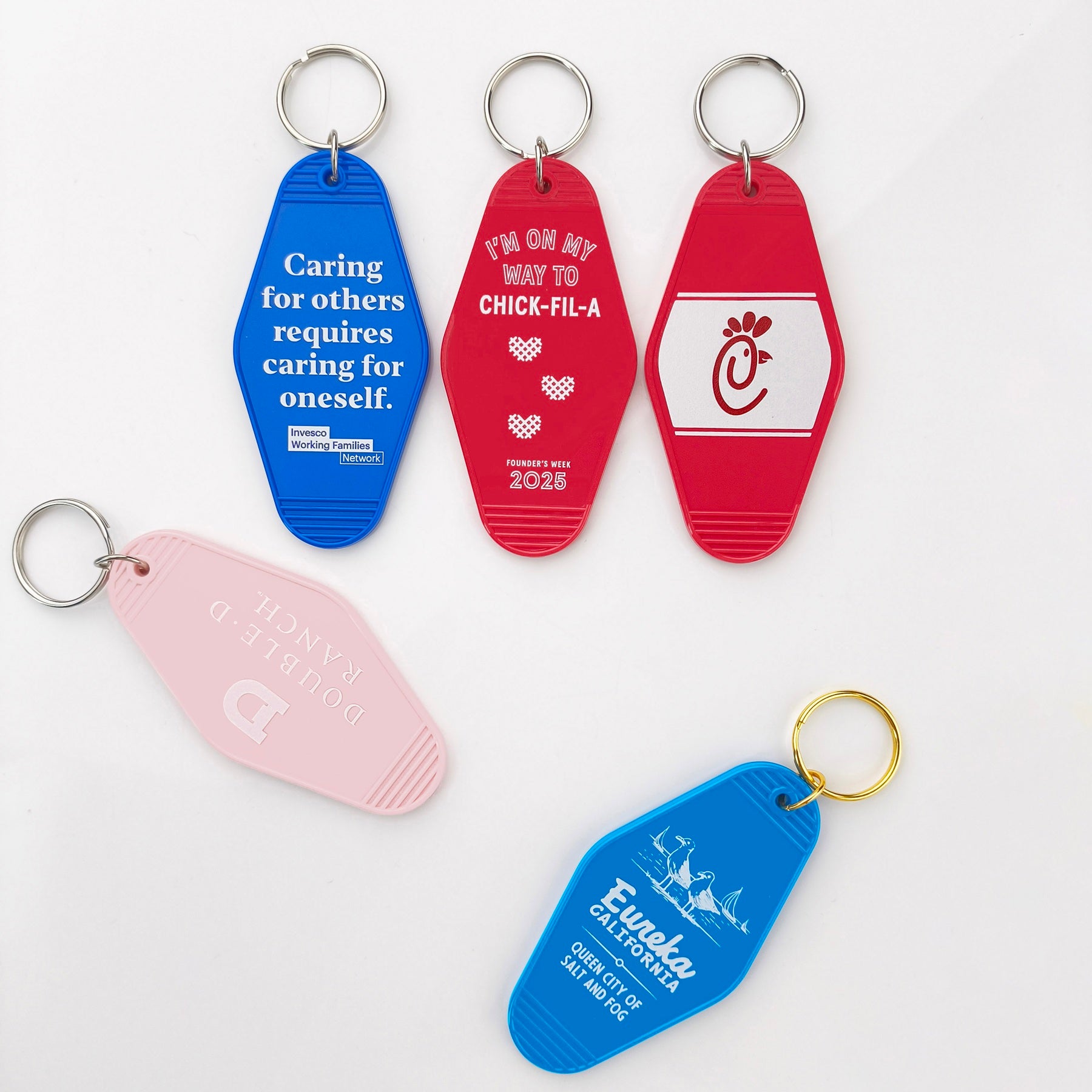 Fast Custom UV Hotel Keychains Bulks Hotel Key Ring For Business Event Giveaway Gifts