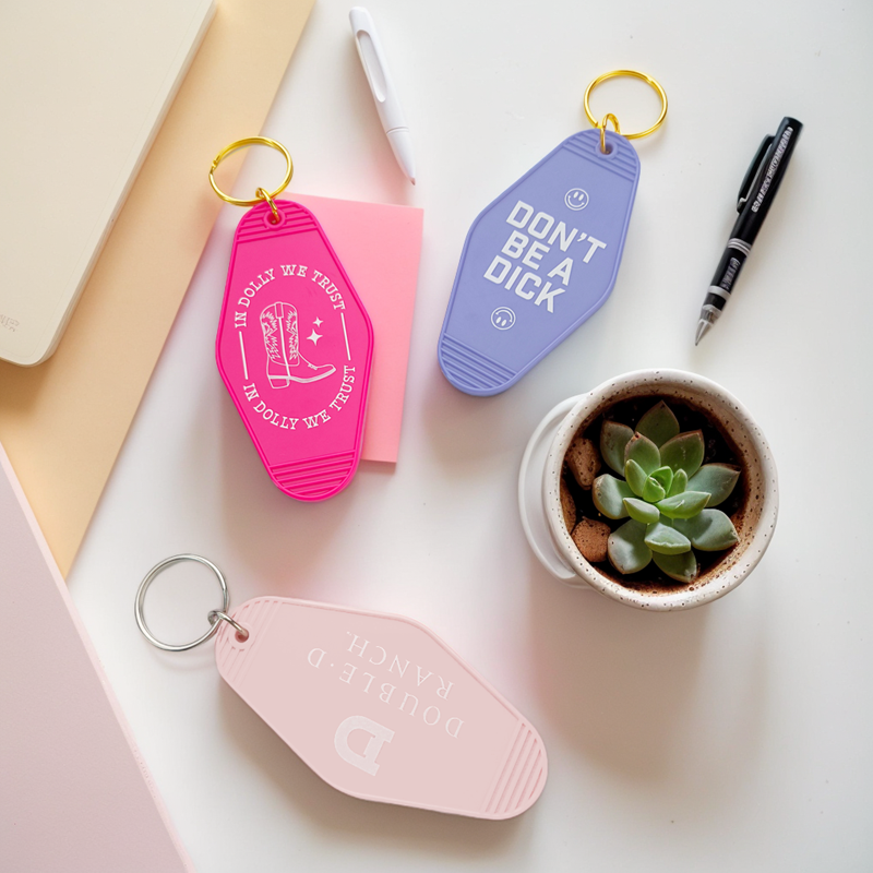 Fast Custom UV Hotel Keychains Bulks Hotel Key Ring For Business Event Giveaway Gifts