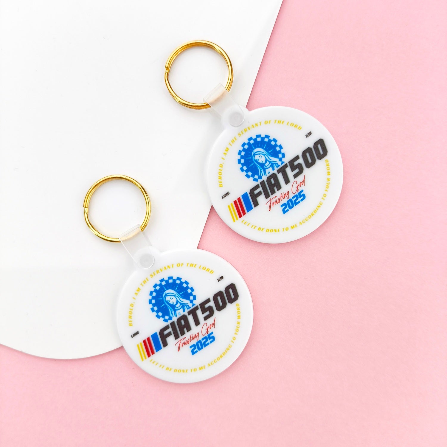 Round Shape Promotional PVC Key Tag Printed Round Style Soft Keychains