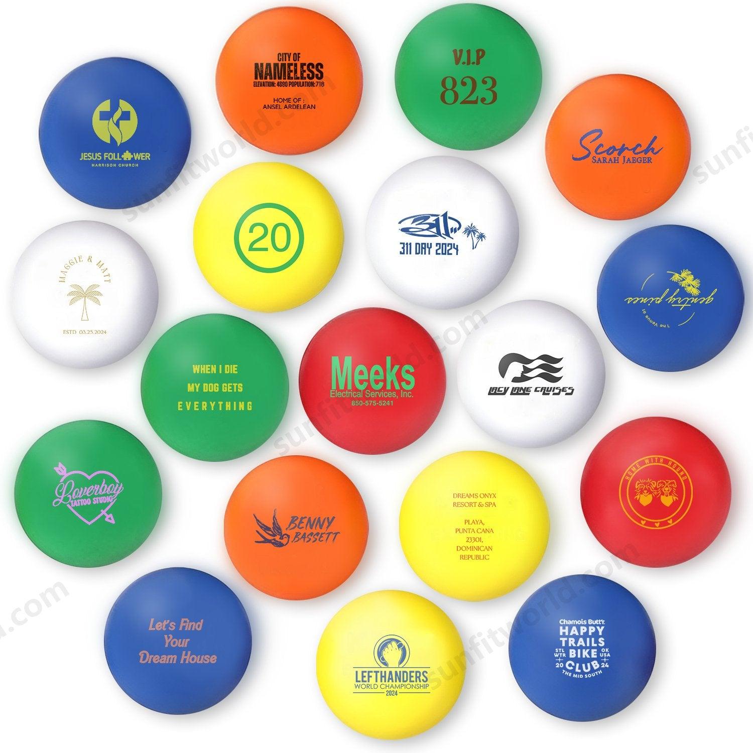 Custom Imprinted Balls High Bounce Round Foam Stress Reliever Balls
