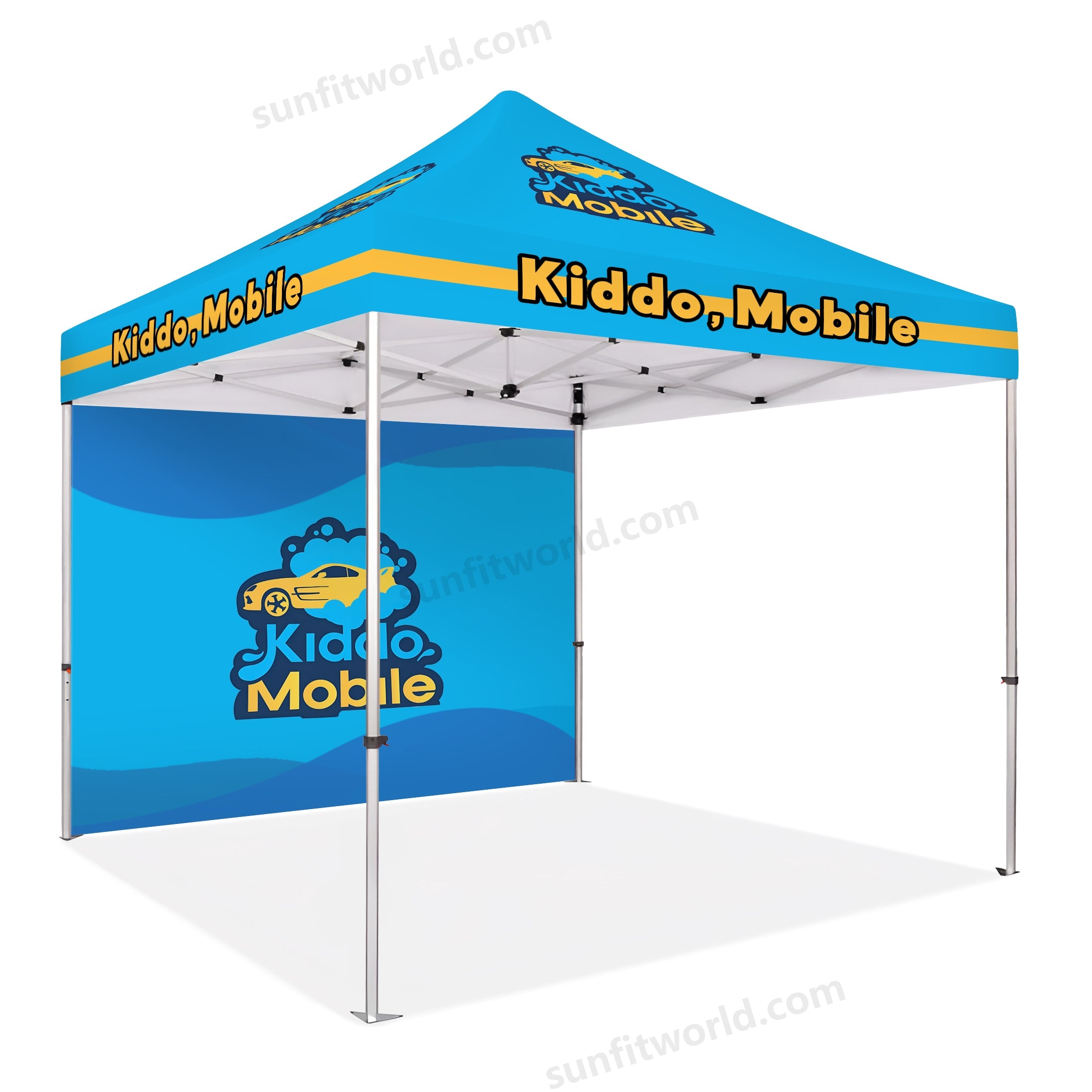 Custom Canopy Tent With Back Wall