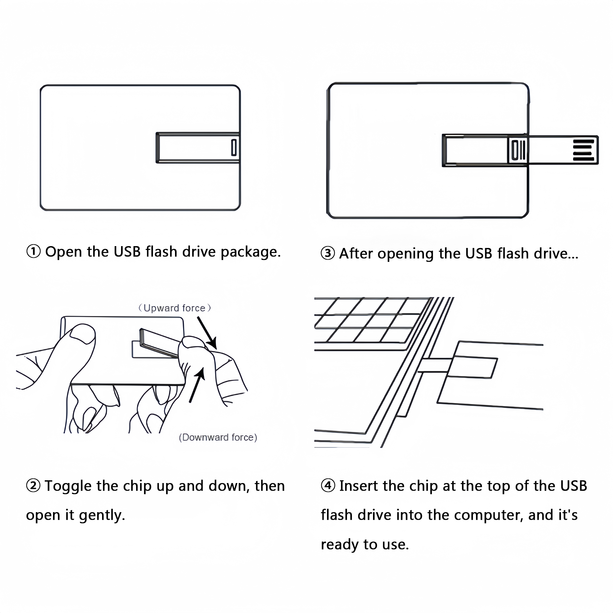 Custom Business Card USB Flash Drive Branded Card 2.0 2G 4G 8G 32G USB Flash Drive