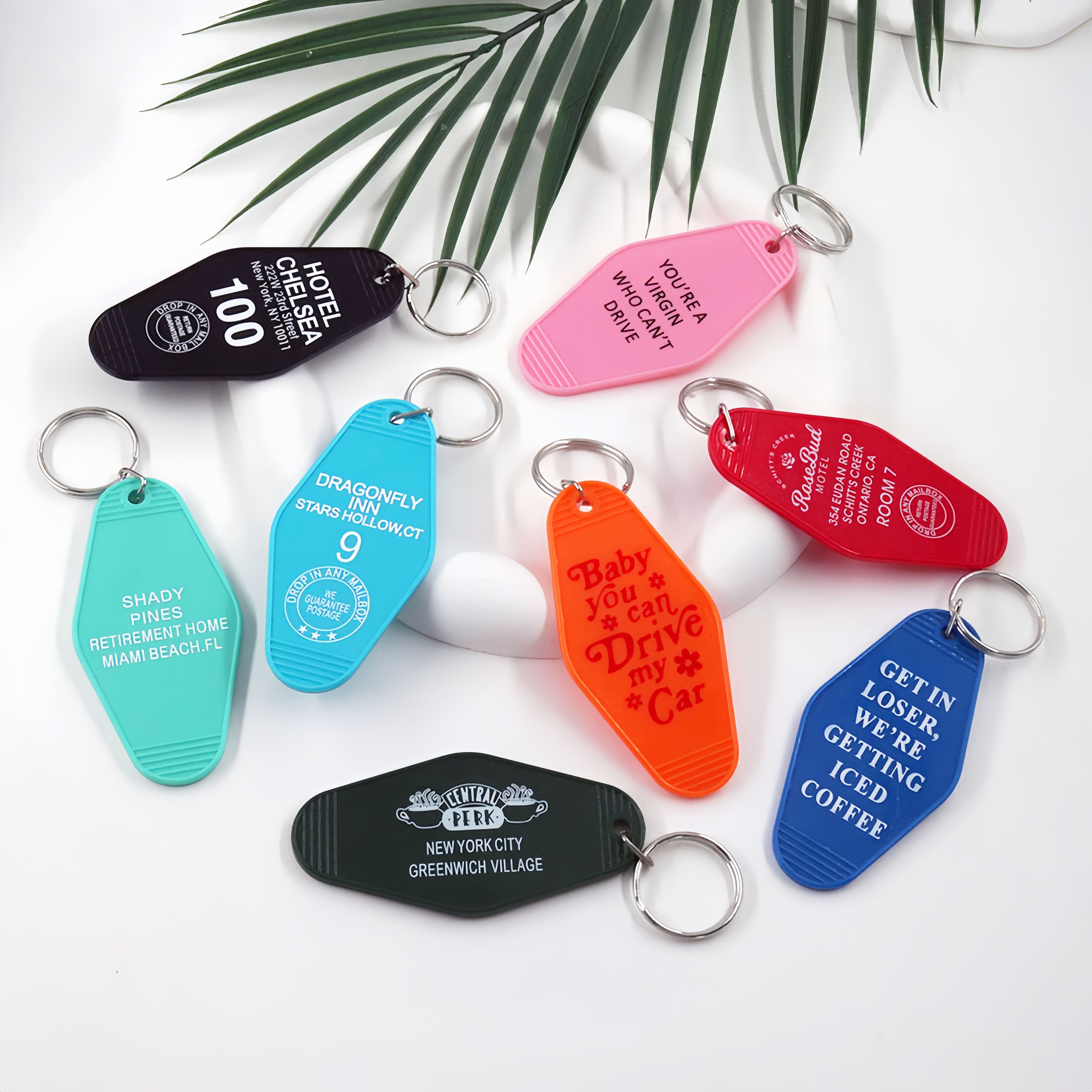 Fast Custom UV Hotel Keychains Bulks Hotel Key Ring For Business Event Giveaway Gifts