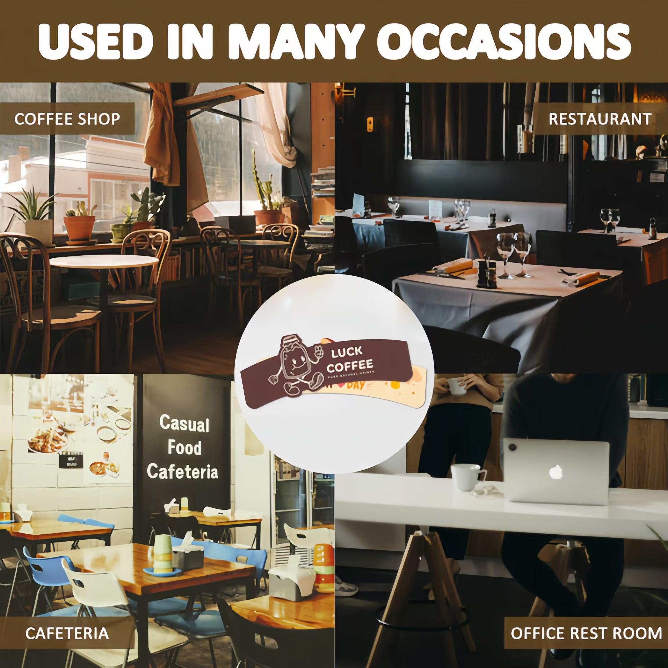 500pcs Custom Logo Printed White Paper Coffee Cup Sleeves for Hot Drinks