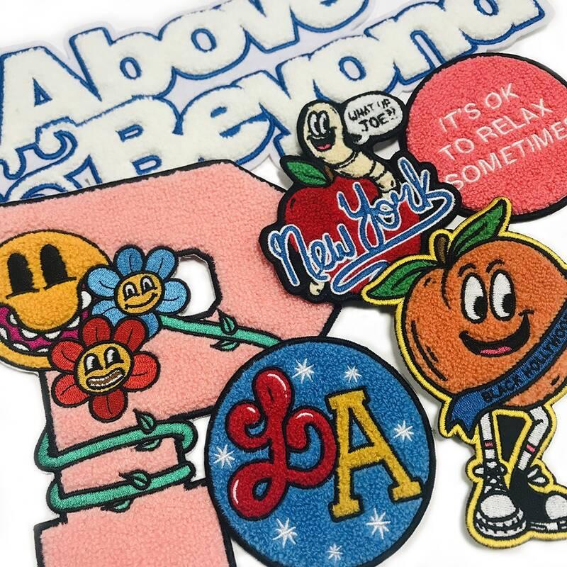 chenille patches custom, Chenille Patches, Custom sewing Brand patches, logo chenille patches, chenille embroidery patches