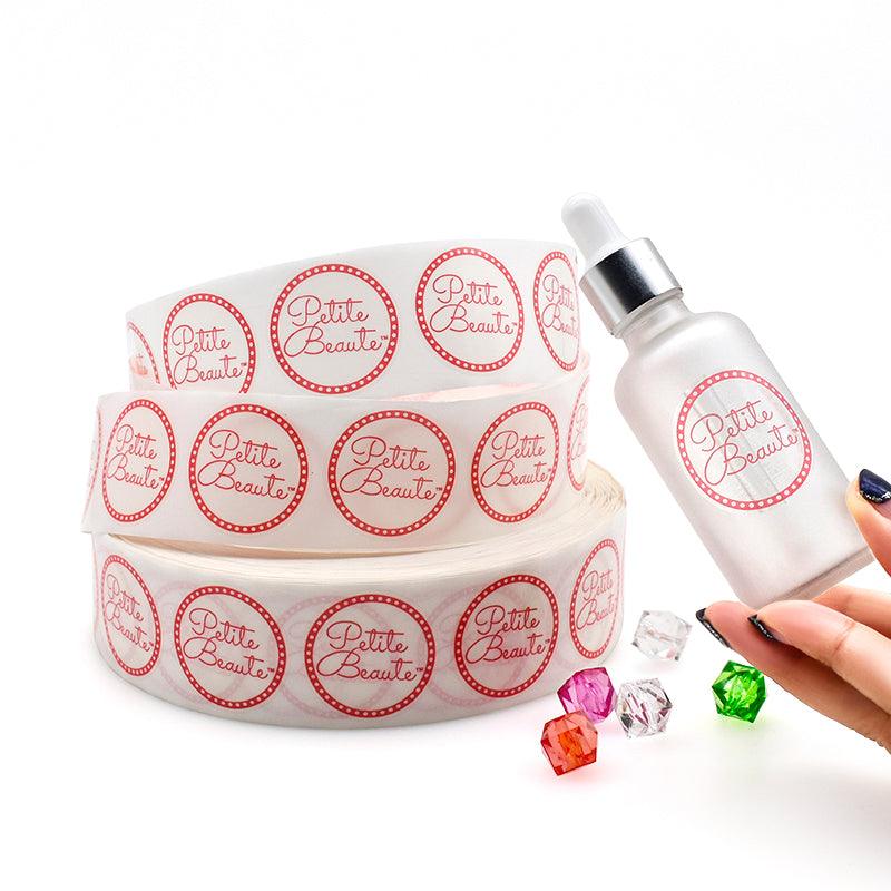 Custom Round Paper Logo Printing Label Sticker, Colored Seal Sticker Printing Circular Logo Sticker Roll