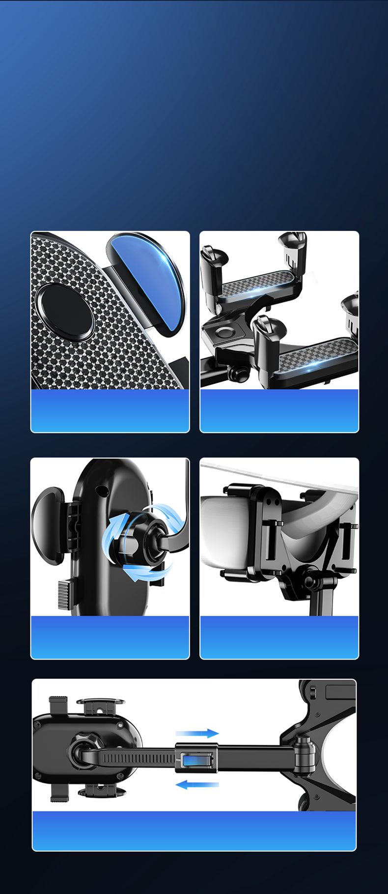 2024 New Hot 360° Rotatable Phone Holder Stand Adjustable Mount for Rearview Mirror