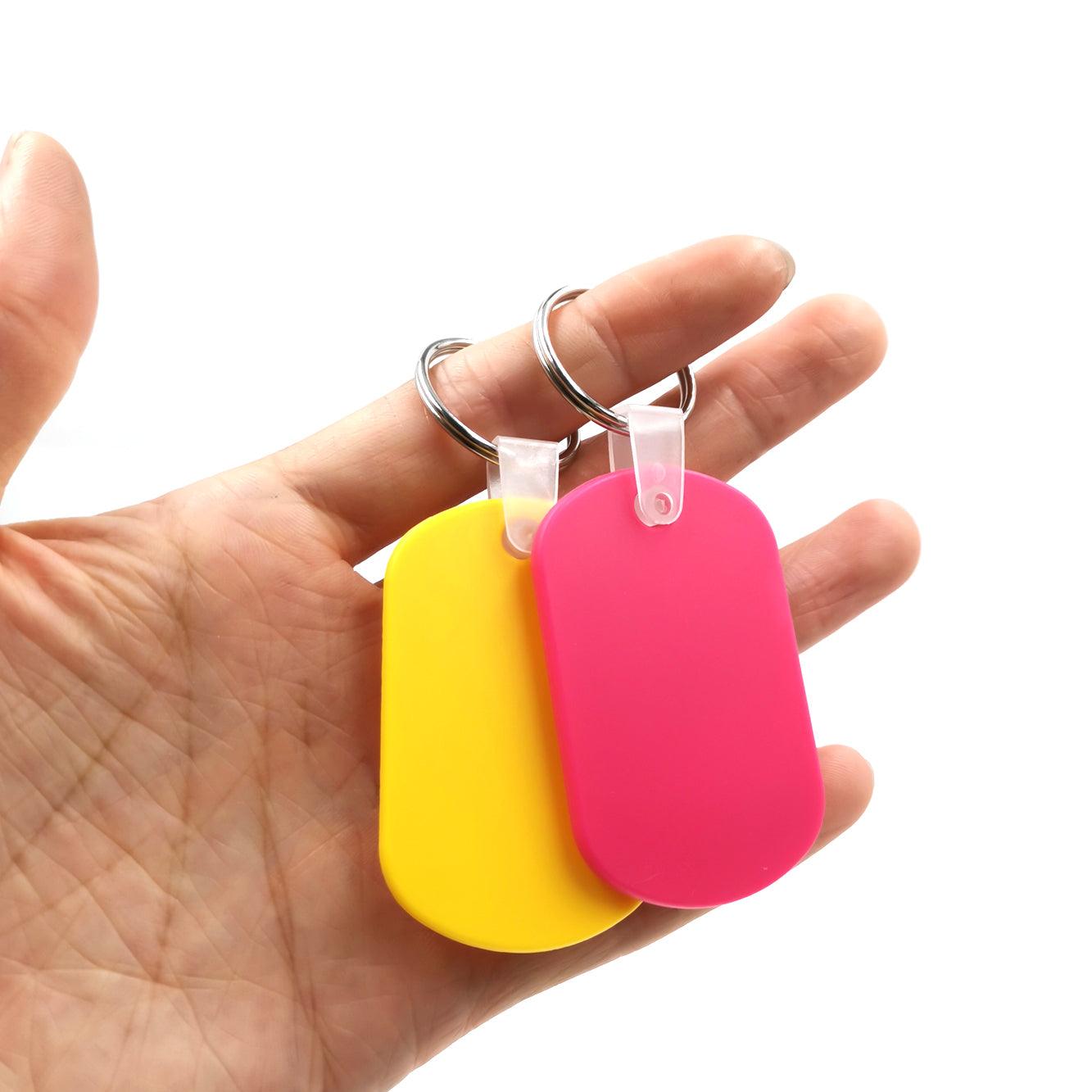 Promotional Custom Printed Soft Plastic Keychains for Hotel Keytags