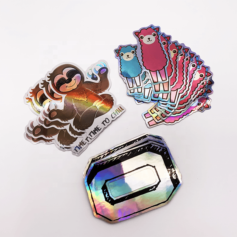 Holographic Logo Stickers Decorative Custom Printed Laser Die Cut Sticker