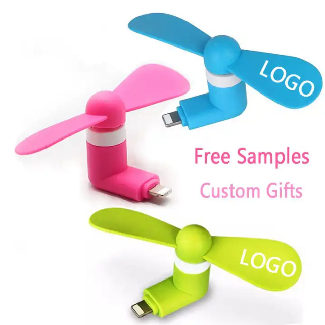 Custom Logo Mini Phone Fans for Promotional Giveaways / Events