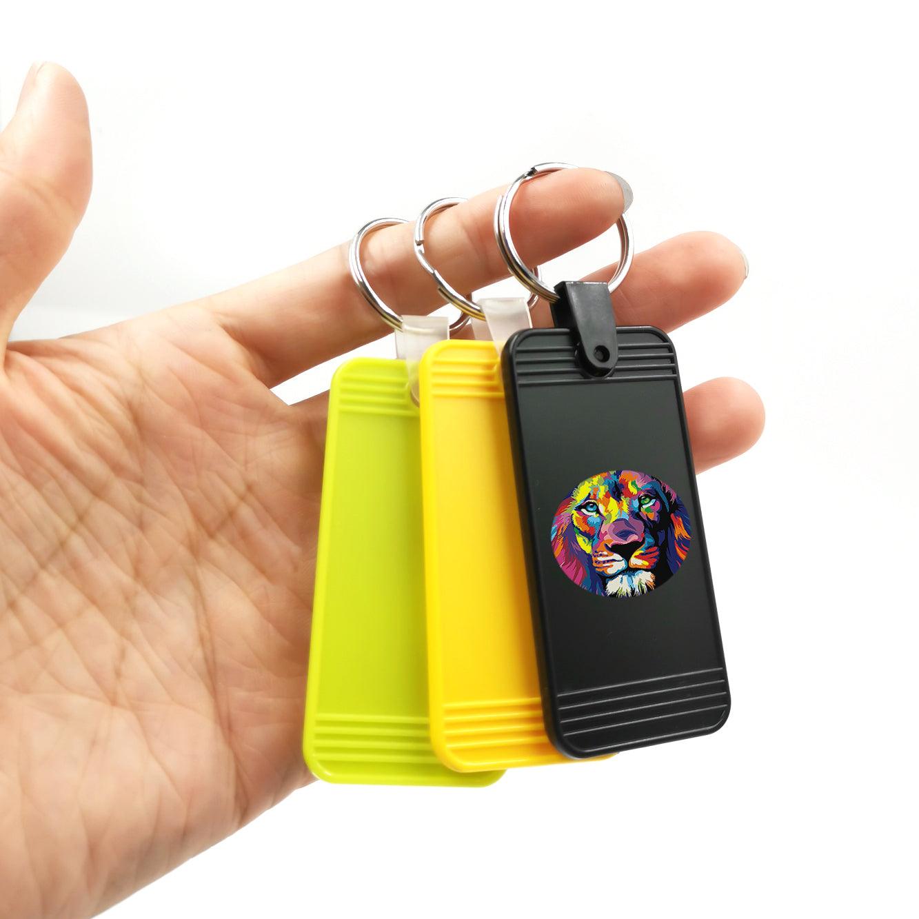 Custom Logo printed Rectangle Keychains