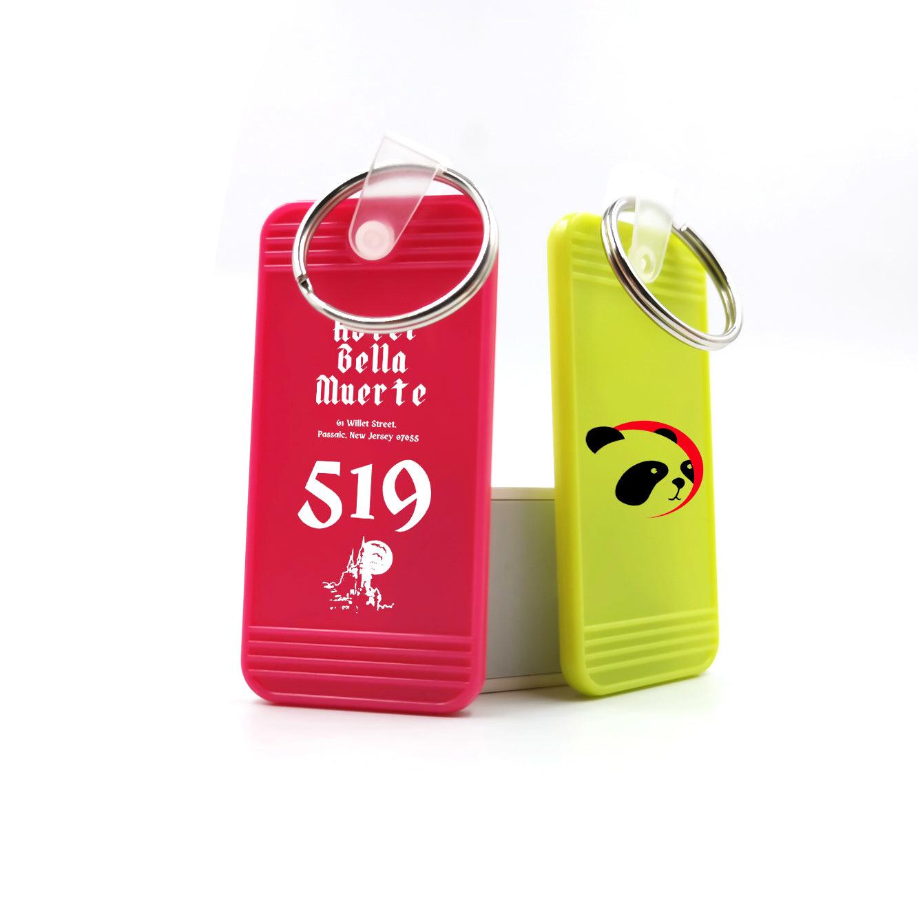 Custom Logo printed Rectangle Keychains