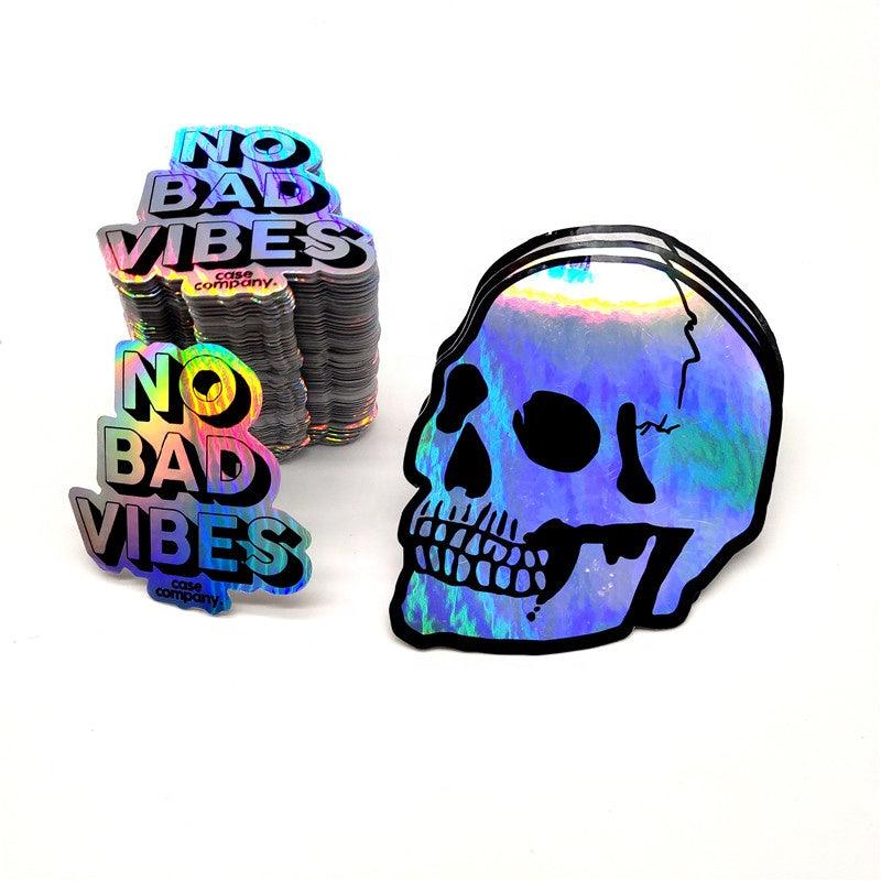 Holographic Logo Stickers Decorative Custom Printed Laser Die Cut Sticker