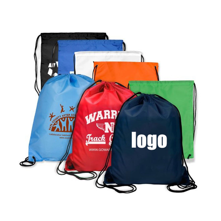 Custom promotional Poly Drawstring Backpack 