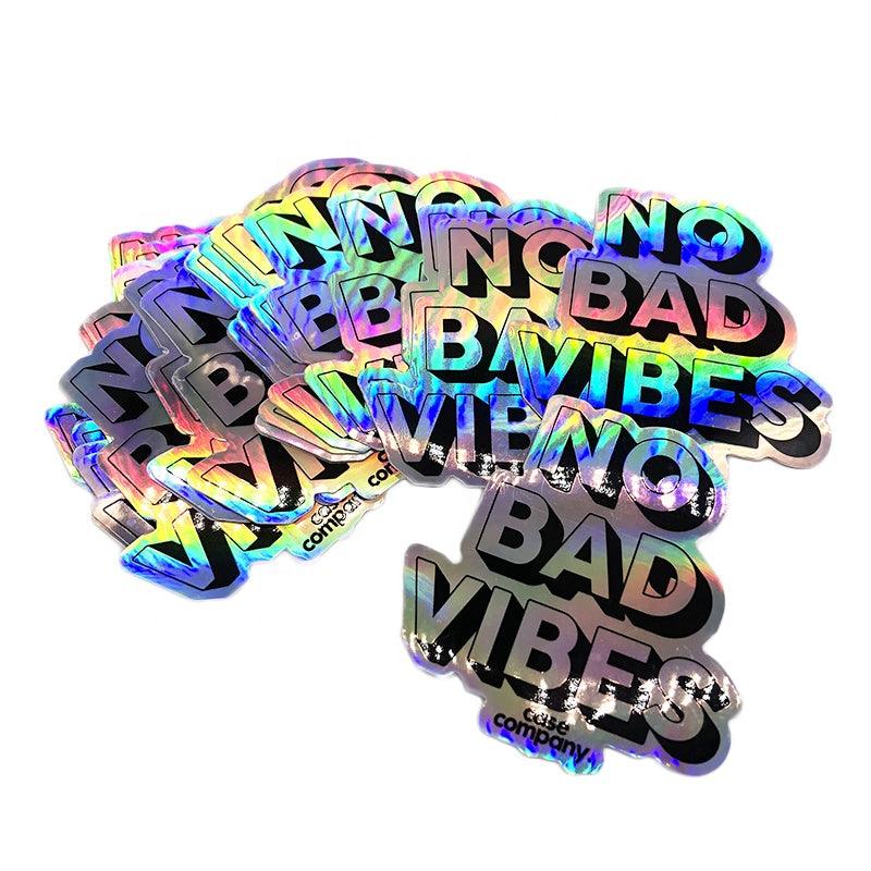 Holographic Logo Stickers Decorative Custom Printed Laser Die Cut Sticker