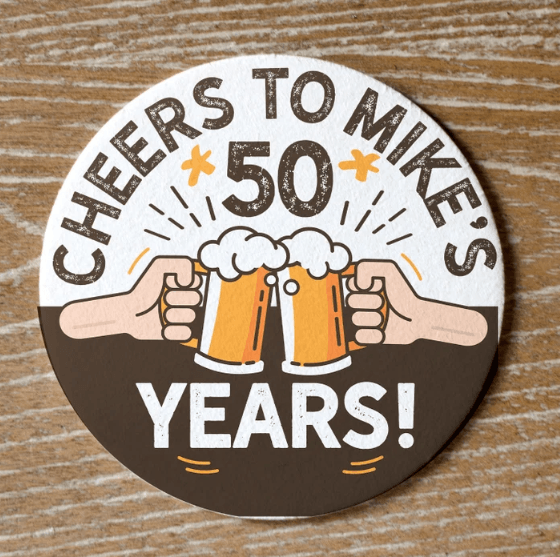 Custom Absorbent Paper Coatser Coffee Tea Beer Cup Coaster For Drink