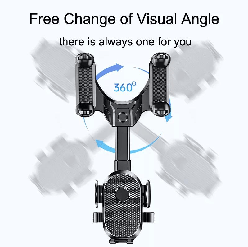 2024 New Hot 360° Rotatable Phone Holder Stand Adjustable Mount for Rearview Mirror