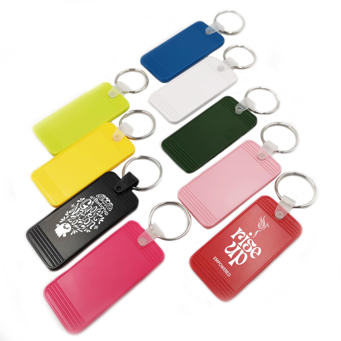 Custom Logo printed Rectangle Keychains