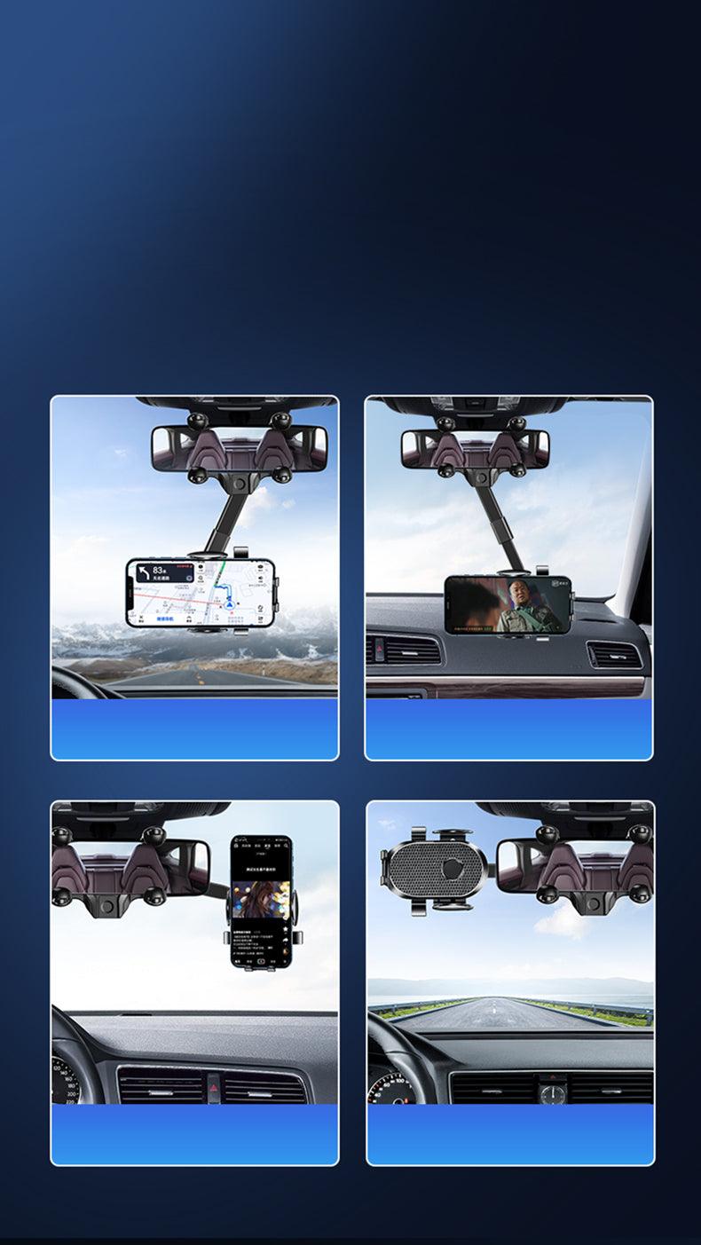 2024 New Hot 360° Rotatable Phone Holder Stand Adjustable Mount for Rearview Mirror