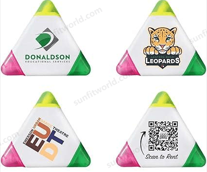 100PCS Custom Bulk Highlighters Personalized Triangle Highlighter School Supplies Promotional Items with Your Logo Text