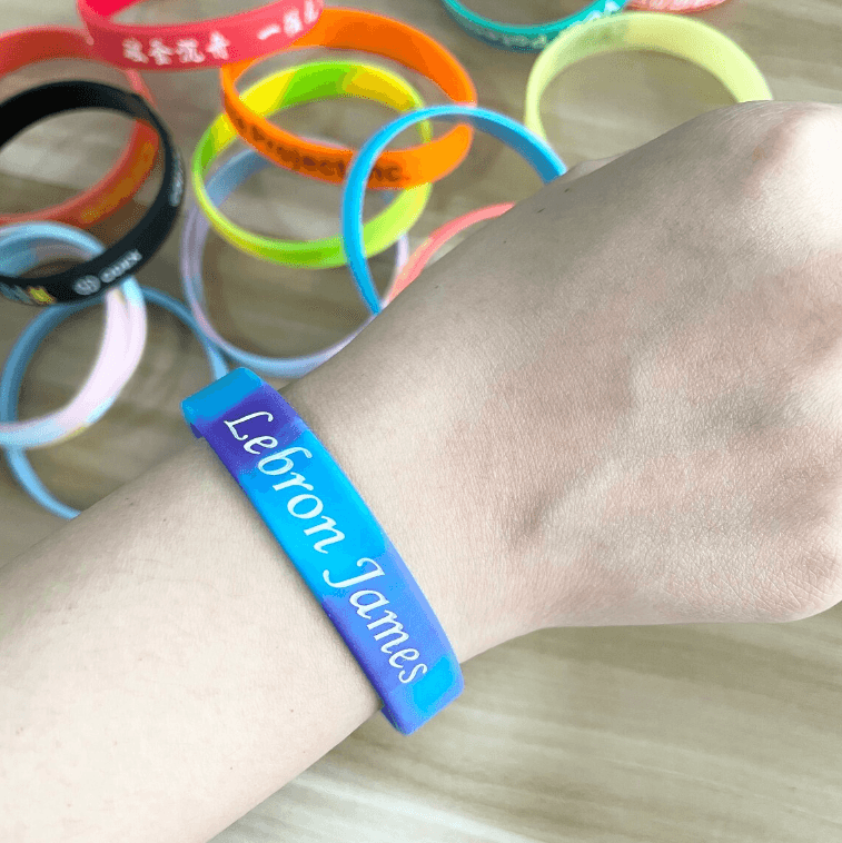 100Pcs Custom Silicone Wristbands,Personalized Rubber Wristbands,Custom Text Logo Bracelet