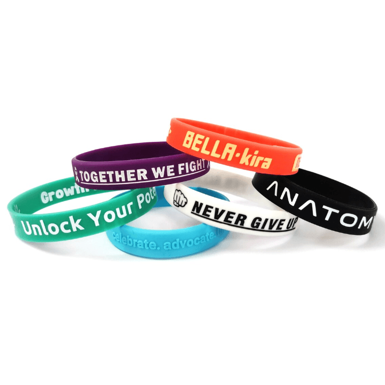 100Pcs Custom Silicone Wristbands,Personalized Rubber Wristbands,Custom Text Logo Bracelet