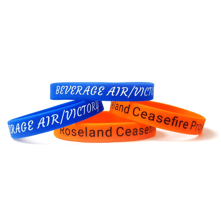 100Pcs Custom Silicone Wristbands,Personalized Rubber Wristbands,Custom Text Logo Bracelet