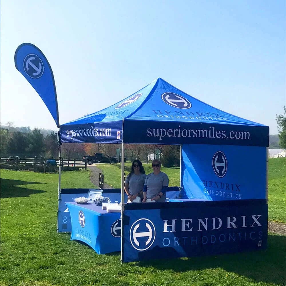 branded tents for events Custom Canopy Tent With Flags for Events